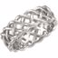 50372:292227:P 14kt White 8mm Celtic Inspired Band Size 8