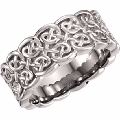 50370:285674:P 10kt Yellow 8mm Celtic-Inspired Band