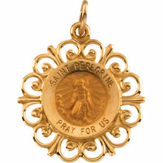 R41491:304427:P 14kt Yellow 18.5mm St. Peregrine Medal