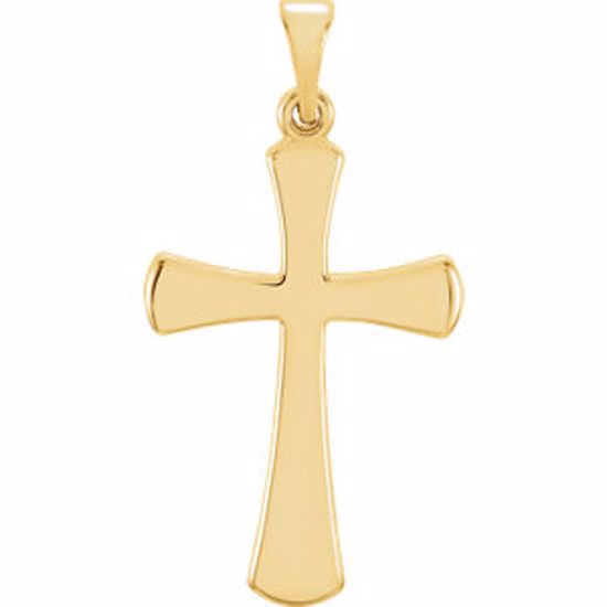 R41276:305428:P 14kt Yellow 21x14mm Cross Pendant