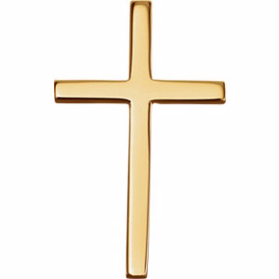 R41188:296947:P 14kt Yellow 21.75x13.5mmmm Cross Pendant