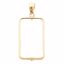 CF18L:10687:P 14kt Yellow 22x13x.75mm Tab Back Coin Frame Pendant for 2.5 Gram Credit Suisse 