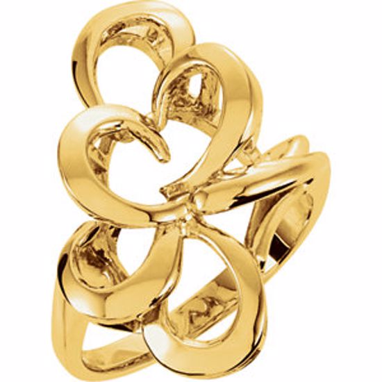 5255:19755:P 14kt Yellow Metal Fashion Ring