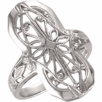 4841:22095:P 14kt White Filigree Ring 