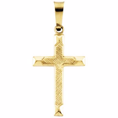 R4031:63140:P 14kt Yellow 17x12mm Fancy Cross Pendant