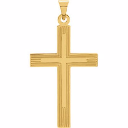 R16155:66935:P 14kt Yellow 29x19mm Cross Pendant