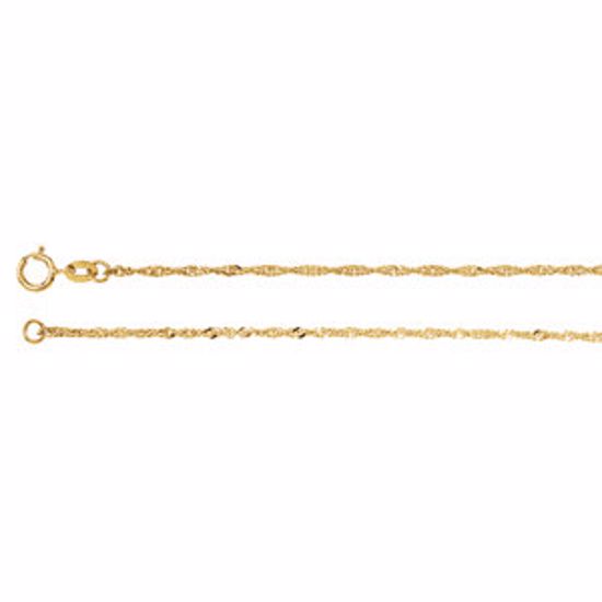 CH69:73066:P 14kt Yellow 1.25mm Solid Singapore 18" Chain