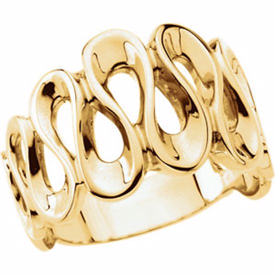 5414:84386:P 18kt Yellow 13mm Design Band