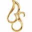 80734:87949:P 18kt Yellow Freeform Pendant