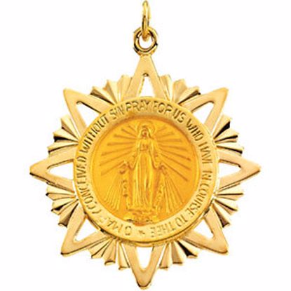 R16424:103996:P 14kt Yellow 32x29mm Miraculous Medal