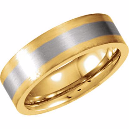 5699:104941:P 18kt Yellow & Platinum 6mm Comfort-Fit Band Size 9