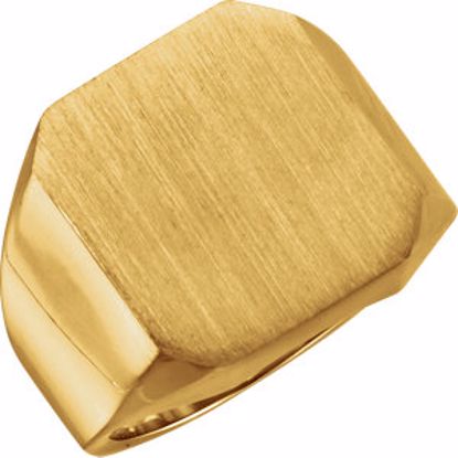 9599:113028:P 14kt Yellow 18x16mm Octagon Men's Signet Ring