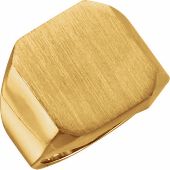 9599:113028:P 14kt Yellow 18x16mm Octagon Men's Signet Ring