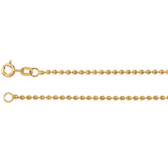 CH120:120453:P 14kt Yellow 1.75mm Hollow Bead 20" Chain