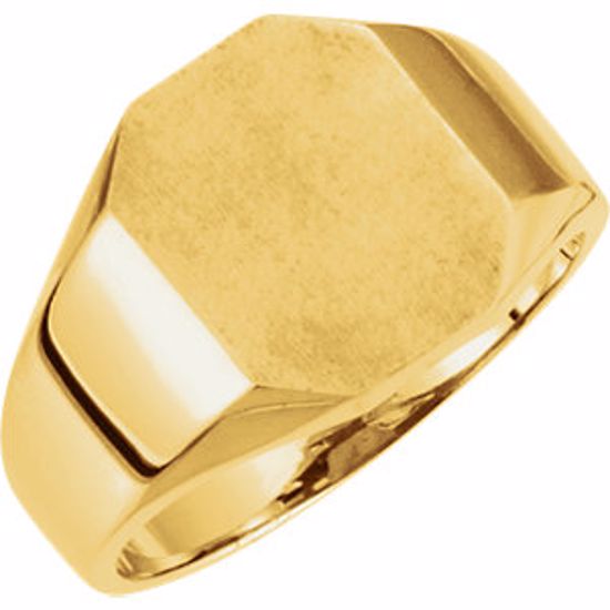 5760:123749:P 18kt Yellow 12x10mm Octagon Signet Ring