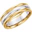 5720:127711:P 14kt Yellow & White 6mm Comfort-Fit Band Size 6.5