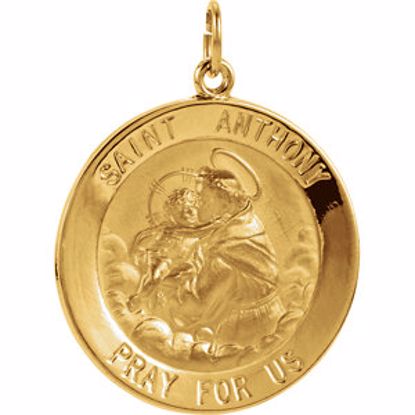 R5037:129540:P 14kt Yellow 25mm St. Anthony Medal