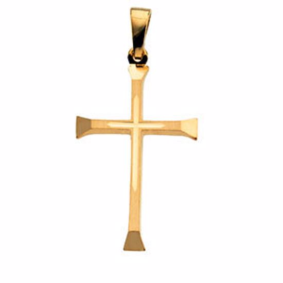 R16030:130024:P 14kt 24.5x16mm Cross Pendant