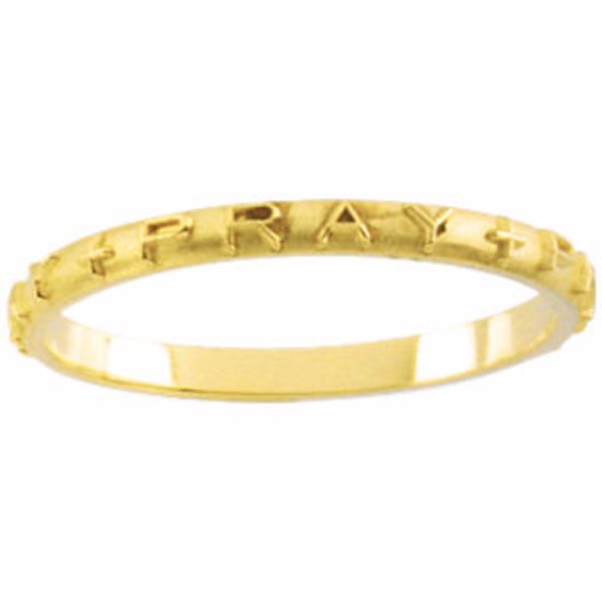 R16621:130131:P 14kt Yellow Size 10.00 Prayer Ring