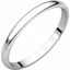 HRL8.5:148055:P 10kt White 2mm Half Round Light Band