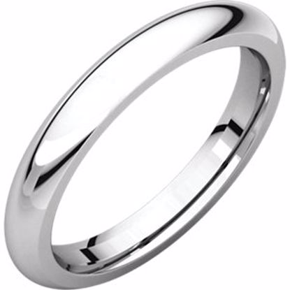 IR7:151080:P 10kt White 3mm Comfort Fit Band