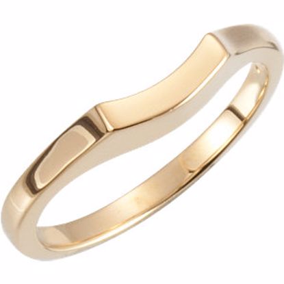 12503:148293:P 14kt Yellow Band for 3.4mm Engagement Ring 