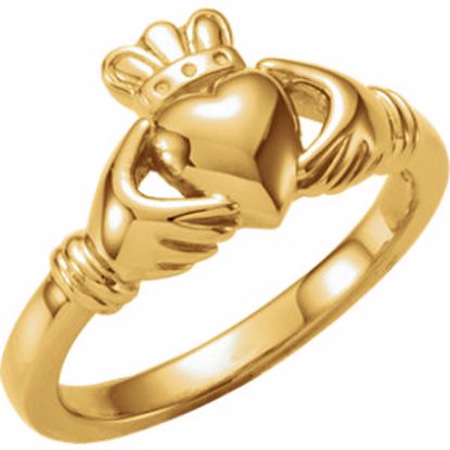 19331:158520:P 14kt Yellow Youth Claddagh Ring