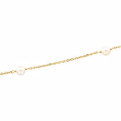 CH181:137785:P 14kt Yellow White Pearl Station 18" Necklace