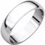 HRL6.5:161307:P Platinum 5mm Half Round Light Band