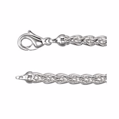 CH266:139509:P Sterling Silver Wheat Chain 6mm