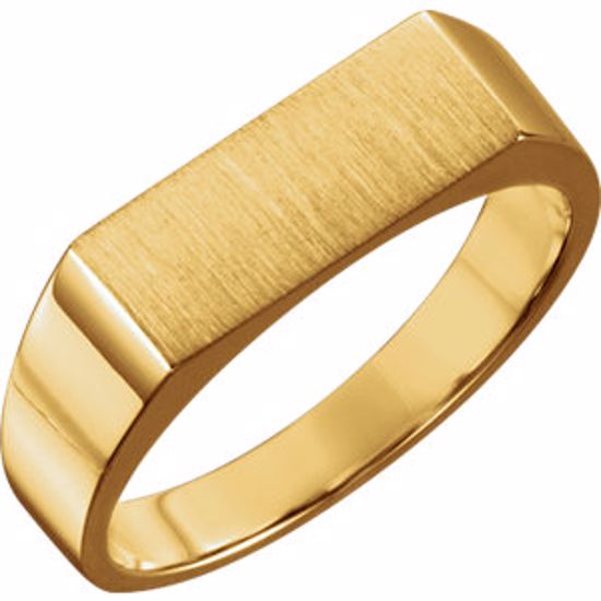 9468:162122:P 14kt Yellow 15x6mm Men's Signet Ring