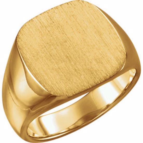 9454:162115:P 14kt Yellow 10mm Men's Solid Signet Ring 