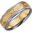 5947:141905:P 14kt Yellow & White 6.25mm Comfort-Fit Design Band Size 5.5