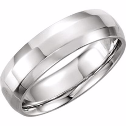 5977:143814:P Platinum 6mm Comfort Fit Beveled Edge Band Size 11