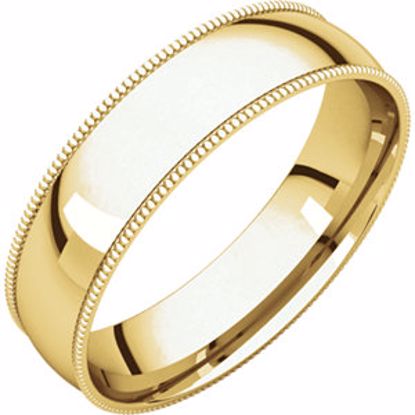 MGRL15:142964:P 10kt Yellow 5mm Light Comfort Fit Milgrain Band 