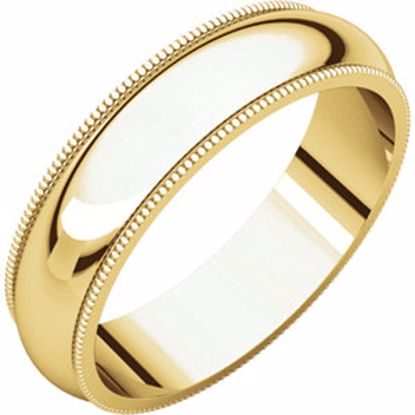 MG7:142194:P 10kt Yellow 5mm Milgrain Band
