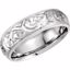 50068:145041:P Platinum 6mm Hand Engraved Band Size 7
