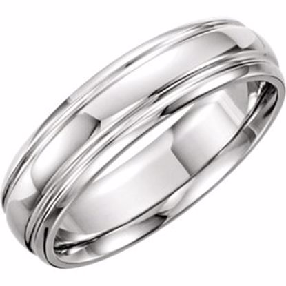 50107:193700:P Platinum 6mm Grooved Band Size 12