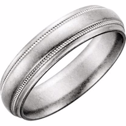 50108:193734:P Platinum 6mm Milgrain Band Size 11
