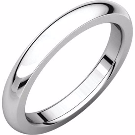 IRH6.5:203735:P Platinum 3 mm Heavy comfort Fit Band