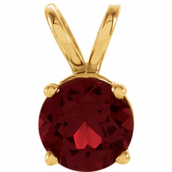 61121:209618:P 14kt Yellow Mozambique Garnet Pendant