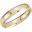 50137:221658:P 14kt White & Yellow 4mm Comfort-Fit Beveled Edge Band Size 6.5