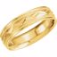 50152:222226:P 14kt Yellow 6mm Comfort Fit Design Band Size 7