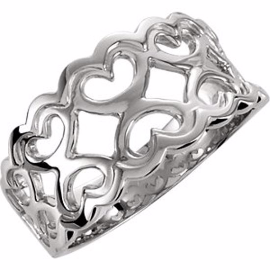 5180:226538:P Platinum Heart Motif Band