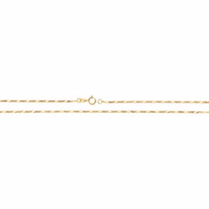 CH492:244857:P 14kt Yellow 1.25mm Figaro 16" Chain
