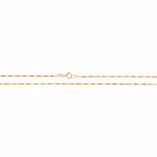 CH492:244861:P 14kt Yellow 1.25mm Figaro 20" Chain
