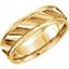 50181:235791:P 14kt Yellow 6.75mm Grooved Design Band Size 5.5