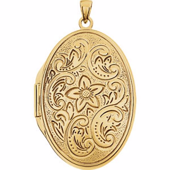21942:238943:P 14kt Yellow 31.75x22.75mm Oval Locket