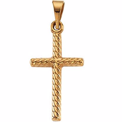 R41142:243006:P 14kt Yellow 17.5x11mm Cross Pendant