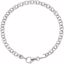 CH158:244312:P 14kt White 3.75mm Solid 7" Charm Bracelet